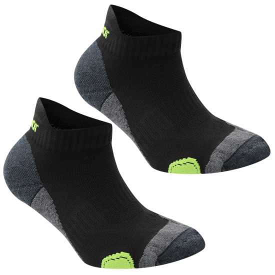 Karrimor 2 Pack Running Socks Junior Black/Fluo - Детски чорапи