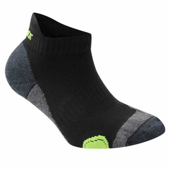 Karrimor 2 Pack Running Socks Junior Black/Fluo - Детски чорапи