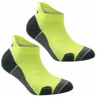 Karrimor 2 Pack Running Socks Junior Fluo Yellow 