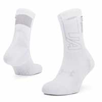 Under Armour Run Mid-Crew Socks Adults White Мъжки чорапи