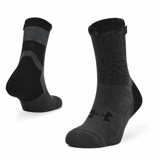 Under Armour Run Mid-Crew Socks Adults Black Мъжки чорапи