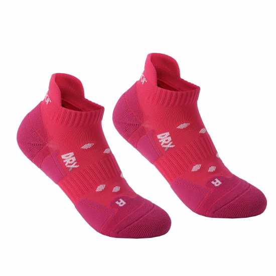 2 Чифта Дамски Спортни Чорапи Karrimor 2 Pack Running Socks Ladies Неон Розово Дамски чорапи