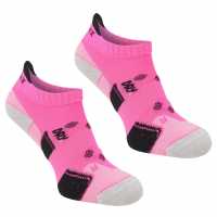 2 Чифта Дамски Спортни Чорапи Karrimor 2 Pack Running Socks Ladies Bright Pink Дамски чорапи