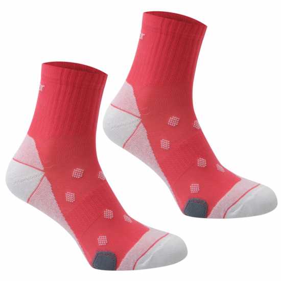 2 Чифта Дамски Спортни Чорапи Karrimor 2 Pack Running Socks Ladies Горещо розово Дамски чорапи