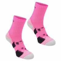 Karrimor 2 Чифта Дамски Спортни Чорапи 2 Pack Running Socks Ladies Bright Pink Дамски чорапи