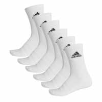 Adidas 6 Чифта Чорапи Cushioned Crew Socks 6 Pack Womens Бяло Дамски чорапи