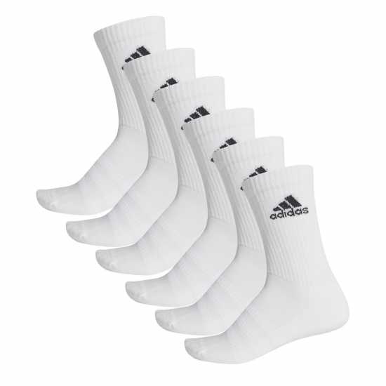 Дамски чорапи Adidas 6 Чифта Чорапи Cushioned Crew Socks 6 Pack Womens Бяло Adidas 6 Чифта Чорапи Cushioned Crew Socks 6 Pack Womens Бяло Дамски чорапи