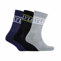 Lyle And Scott 3 Pack Of Logo Sport Socks  