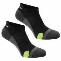 Karrimor Мъжки Чорапи За Бягане 2 Pack Running Socks Mens Black/Fluo Мъжки чорапи