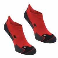 Karrimor Мъжки Чорапи За Бягане 2 Pack Running Socks Mens Red/Black Мъжки чорапи