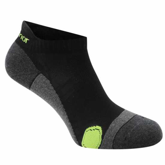 Мъжки Чорапи За Бягане Karrimor 2 Pack Running Socks Mens Черно/Флуо Мъжки чорапи
