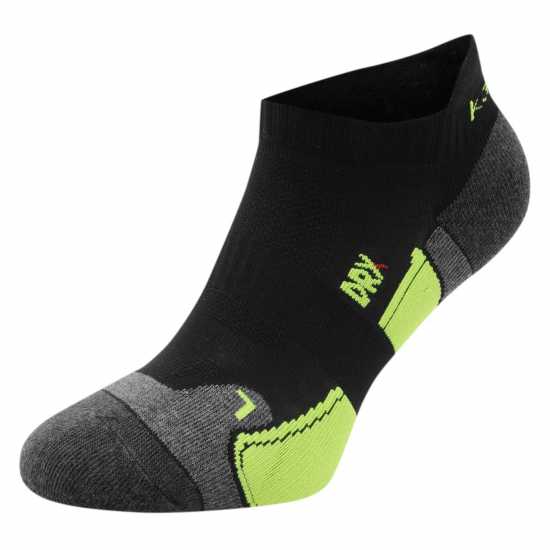 Мъжки Чорапи За Бягане Karrimor 2 Pack Running Socks Mens Black/Fluo Мъжки чорапи