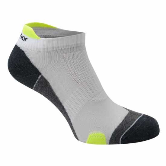 Мъжки Чорапи За Бягане Karrimor 2 Pack Running Socks Mens White/Fluo Мъжки чорапи