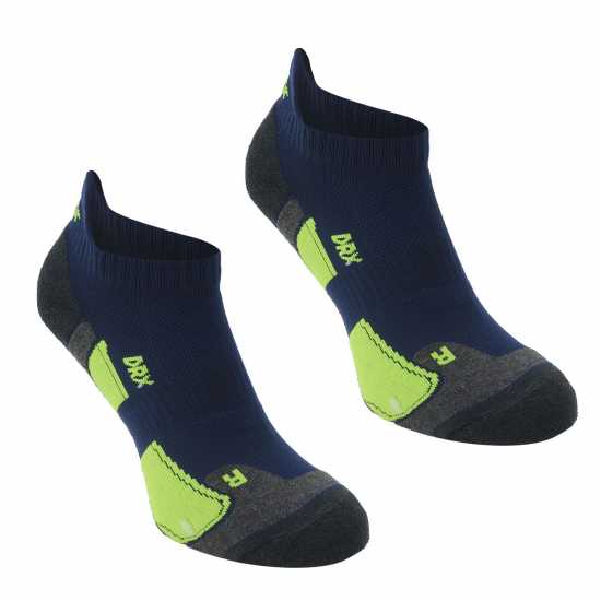 Мъжки чорапи Мъжки Чорапи За Бягане Karrimor 2 Pack Running Socks Mens Navy/FluoYellow Мъжки Чорапи За Бягане Karrimor 2 Pack Running Socks Mens Navy/FluoYellow Мъжки чорапи