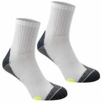 Karrimor Мъжки Чорапи За Бягане Dri Skin 2 Pack Running Socks Mens White/Fluo Мъжки чорапи