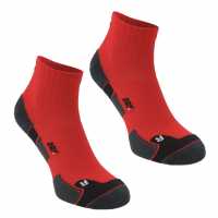 Karrimor Мъжки Чорапи За Бягане Dri Skin 2 Pack Running Socks Mens Red/Black Мъжки чорапи