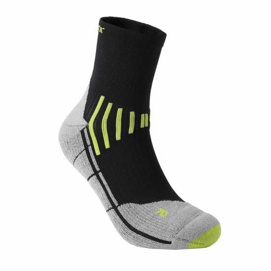 Karrimor Мъжки Чорапи За Бягане Marathon Running Socks Mens Black/Lime/Grey Мъжки чорапи