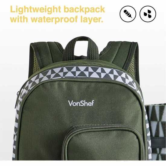 Vonshef Picnic Backpack, 2 Person Green - Къмпинг аксесоари