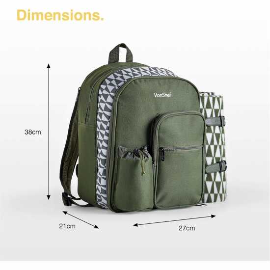 Vonshef Picnic Backpack, 2 Person Green Къмпинг аксесоари