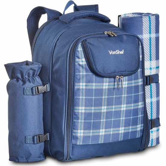 Vonhaus 4 Person Picnic Backpack Blue Къмпинг аксесоари