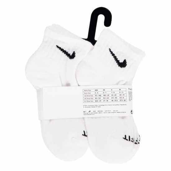 Детски чорапи Nike 6Pk Dri-Fit Crew Sock Childs Бяло Nike 6Pk Dri-Fit Crew Sock Childs Бяло Детски чорапи
