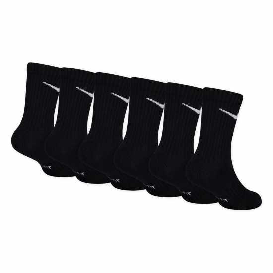 Детски чорапи Nike 6Pk Dri-Fit Crew Sock Childs Black Nike 6Pk Dri-Fit Crew Sock Childs Black Детски чорапи