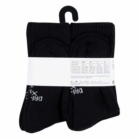 Детски чорапи Nike 6Pk Dri-Fit Crew Sock Childs Black Nike 6Pk Dri-Fit Crew Sock Childs Black Детски чорапи