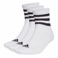 Adidas 3/4 Чорапи 3Бр. 3 Stripe Quarter Sock 3 Pack White/Black Мъжки чорапи