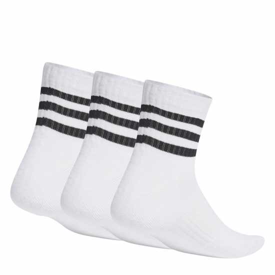 Мъжки чорапи Adidas 3/4 Чорапи 3Бр. 3 Stripe Quarter Sock 3 Pack Бяло/Черно Adidas 3/4 Чорапи 3Бр. 3 Stripe Quarter Sock 3 Pack Бяло/Черно Мъжки чорапи