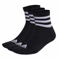 Adidas 3/4 Чорапи 3Бр. 3 Stripe Quarter Sock 3 Pack Black/White Мъжки чорапи