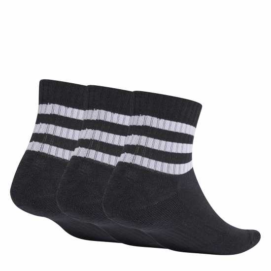 Мъжки чорапи Adidas 3/4 Чорапи 3Бр. 3 Stripe Quarter Sock 3 Pack Черно/Бяло Adidas 3/4 Чорапи 3Бр. 3 Stripe Quarter Sock 3 Pack Черно/Бяло Мъжки чорапи