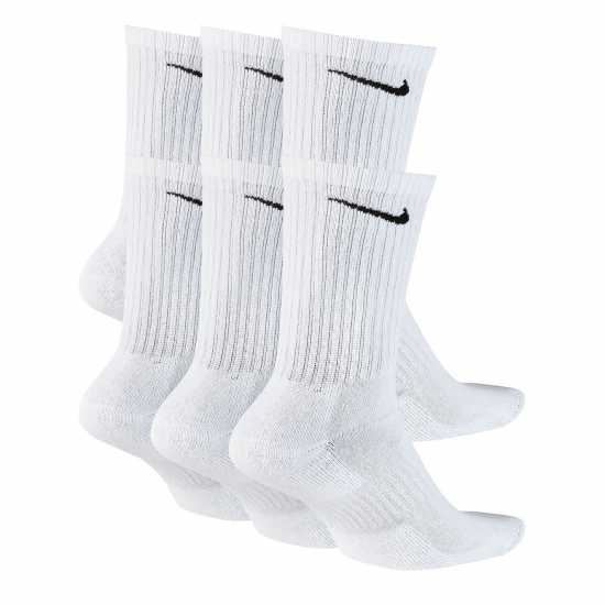 Nike 6-Pack Everyday Cushioned Training Crew Socks Бяло/Черно 