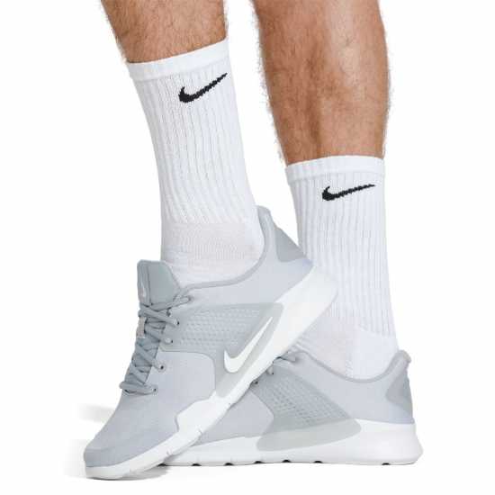 Nike Everyday Cushioned Training Crew Socks (6 Pairs) White/Black Мъжки чорапи