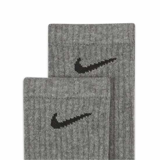 Nike 6-Pack Everyday Cushioned Training Crew Socks Grey 