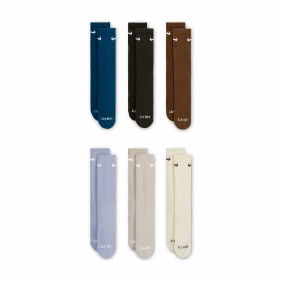 Nike 6-Pack Everyday Cushioned Training Crew Socks  