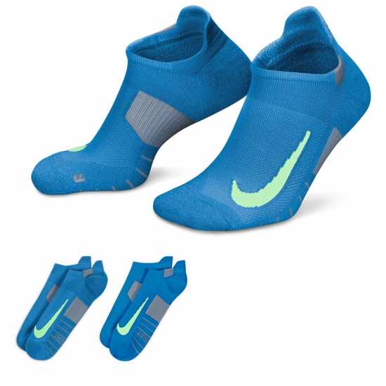 Nike Multiplier Running No-Show Socks (2 Pairs) Синьо Мъжки чорапи