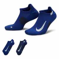Nike Multiplier Running No-Show Socks (2 Pairs) Морско синьо/Бяло Мъжки чорапи