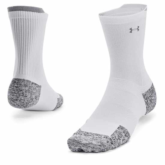 Under Armour Ad Run Cushion 1Pk Mid White/Grey Мъжки чорапи