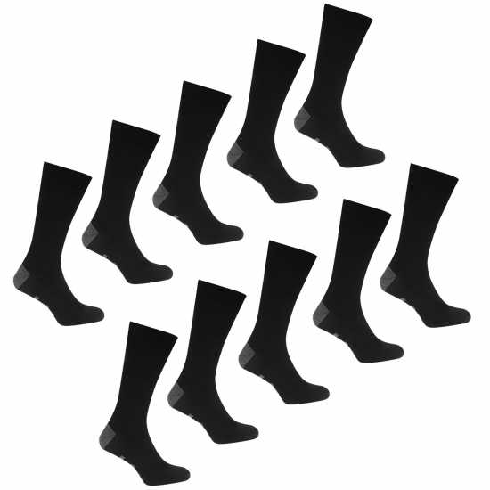 Lee Cooper 10 Pack Socks Mens Black Мъжки чорапи