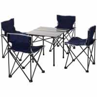 Outsunny Oxford Cloth 4 Seat Camping Table & Chair