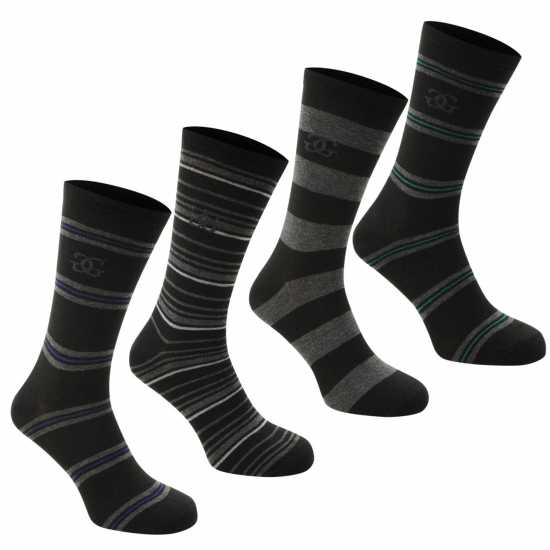 Giorgio Мъжки Чорапи На Райе 4Бр. 4 Pack Striped Socks Junior