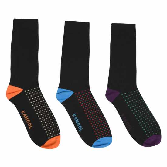 Kangol 3Бр. Опаковка Мъжки Чорапи Formal Socks 3 Pack Mens Dots - 