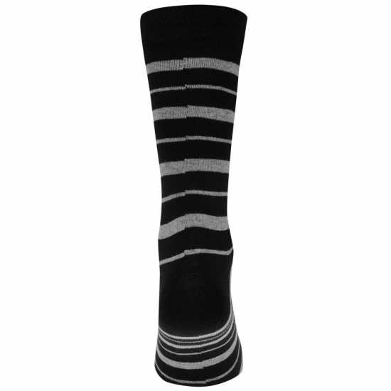 Kangol Мъжки Официални Чорапи 7Бр. В Опаковка Formal 7 Pack Socks Mens Bk Ch Nv Stripe Мъжки чорапи