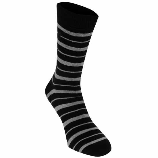 Kangol Formal Socks 7 Pack Mens Plus Bk Ch Nv Stripe Мъжки чорапи