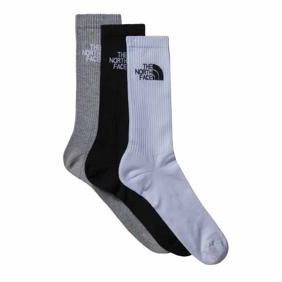 Мъжки чорапи The North Face Multi-Sport Cushion Crew Socks 3-Pack Black/White/Grey The North Face Multi-Sport Cushion Crew Socks 3-Pack Black/White/Grey Мъжки чорапи