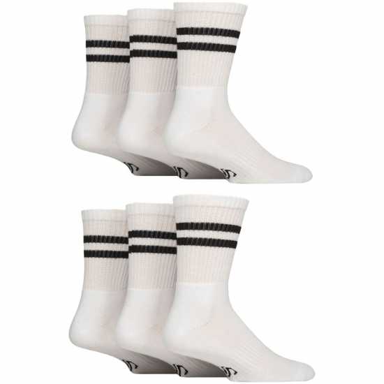 Sockshop 6 Pack Sport Socks Mens White 