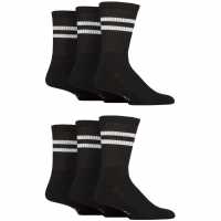 Sockshop 6 Pack Sport Socks Mens Black 