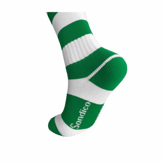 Sondico Футболни Чорапи Football Socks Childrens Green/White Детски чорапи