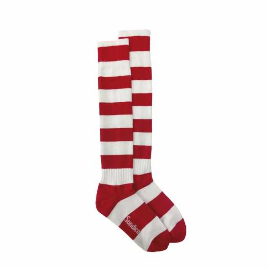 Sondico Футболни Чорапи Football Socks Junior Red/White Детски чорапи