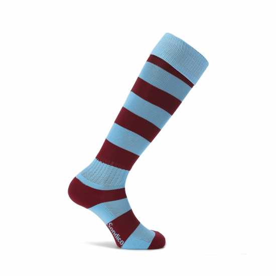 Sondico Футболни Чорапи Football Socks Junior Burgundy/Sky Детски чорапи